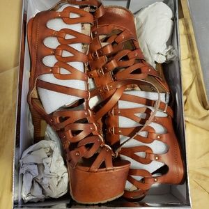 Tan ZiGi Girl Over the Knee Sandals